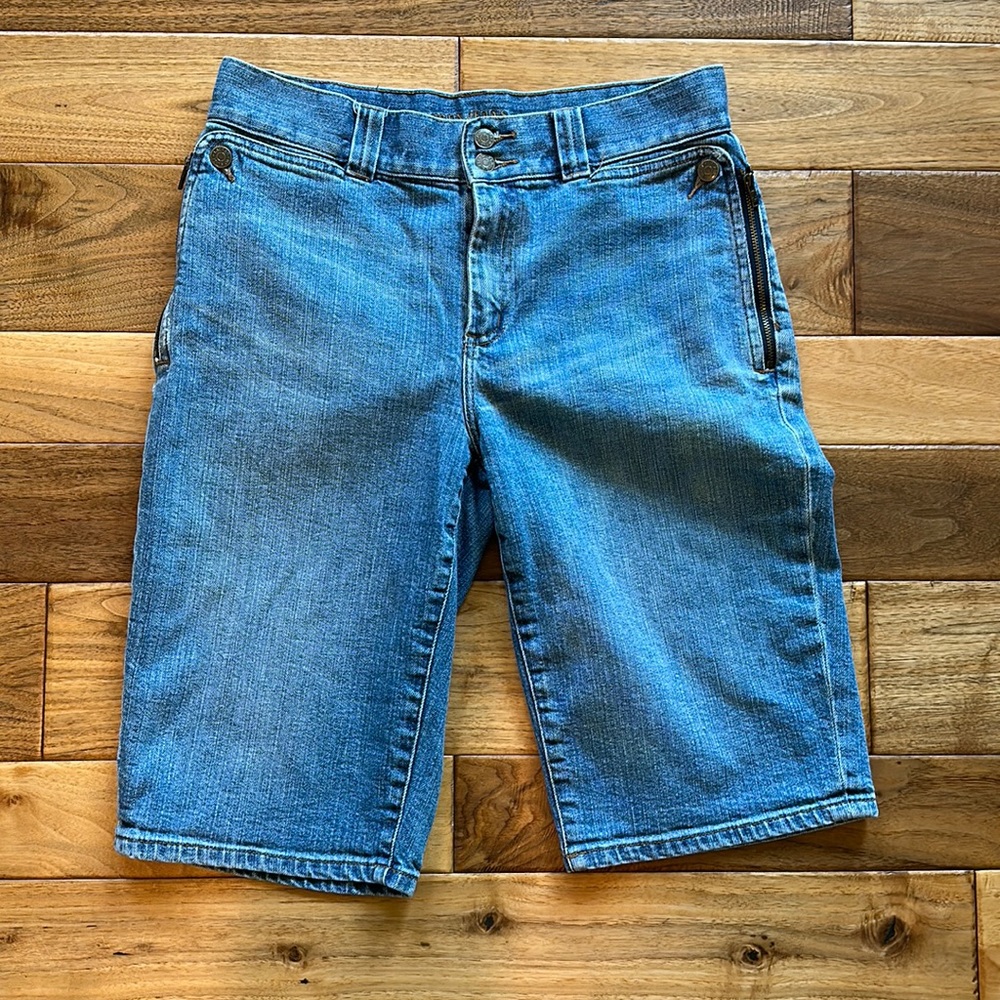 Lauren by Ralph Lauren equestrian jean shorts